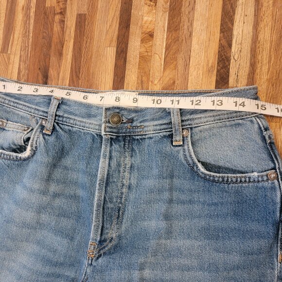 NWOT We the Free by Free People Maggie Denim Distressed Straight Leg Jeans - Picture 10 of 16